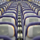Empty seats of a Lufthansa Airbus A340.